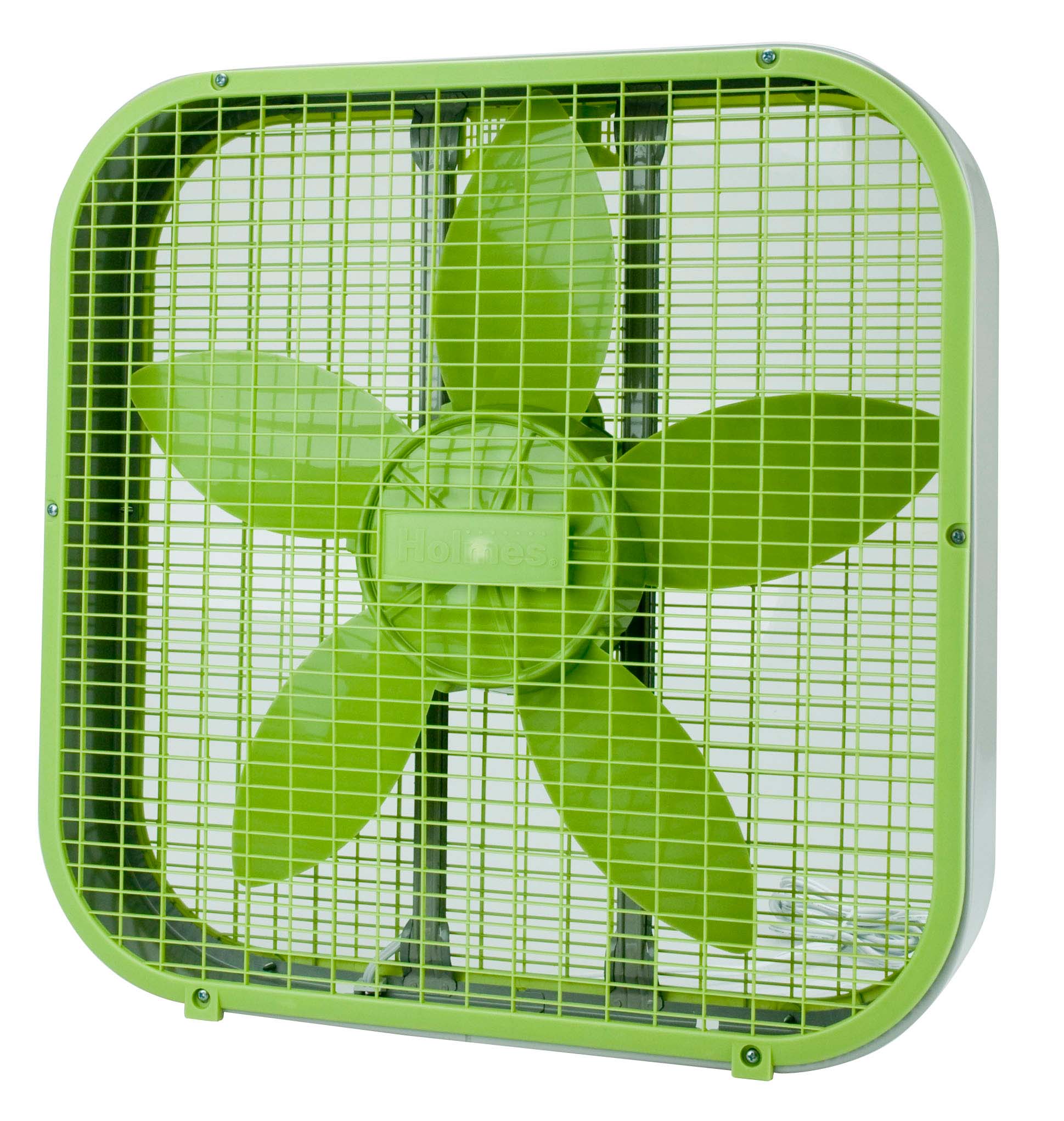 Holmes 20 Inch 3 Speed Air Circulator Metal Box Fan Lime Green Habf20