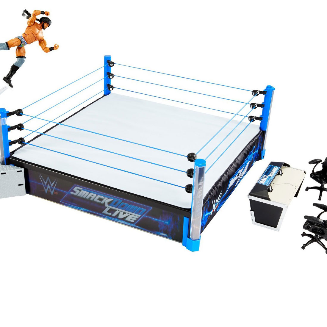 wwe smackdown live main event ring with jinder mahal figure