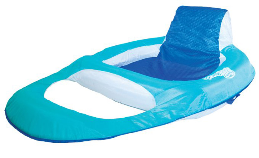 swimways spring float mesh recliner floating swimming pool water lounge chair