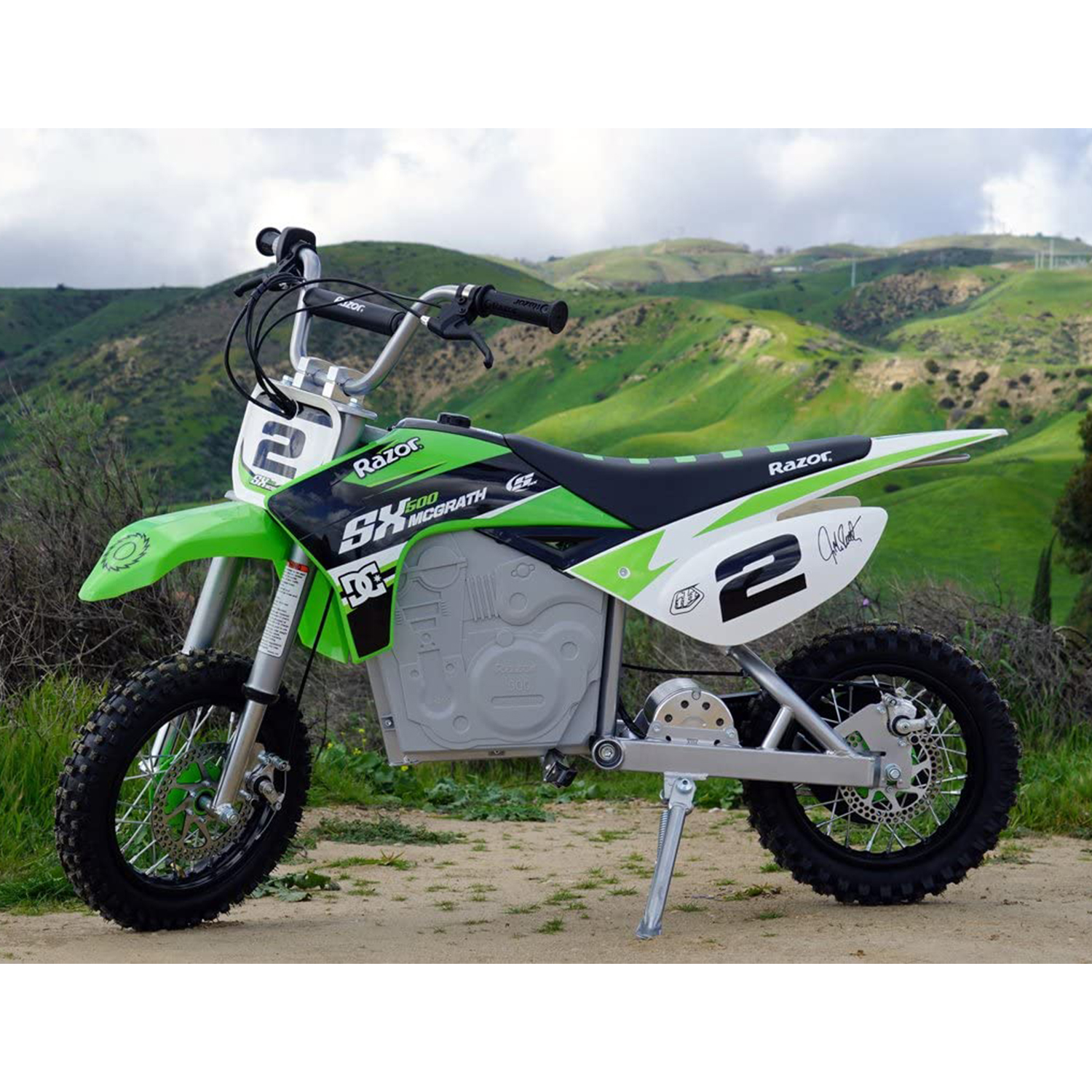 green electric dirt bike