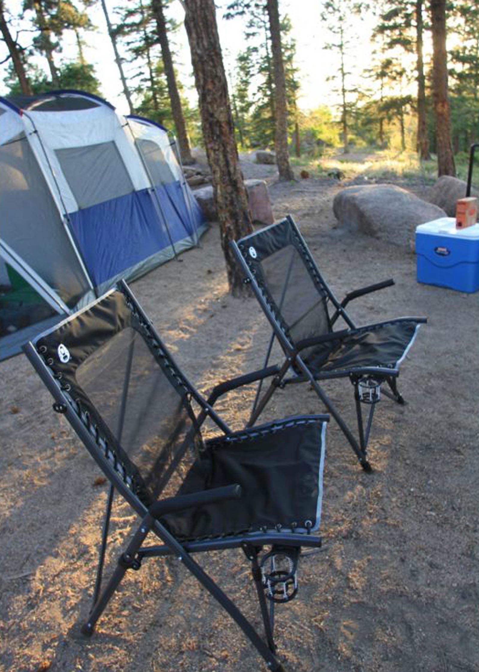 4 COLEMAN ComfortSmart Suspension Camping Folding Chairs W/ Mesh Back ...