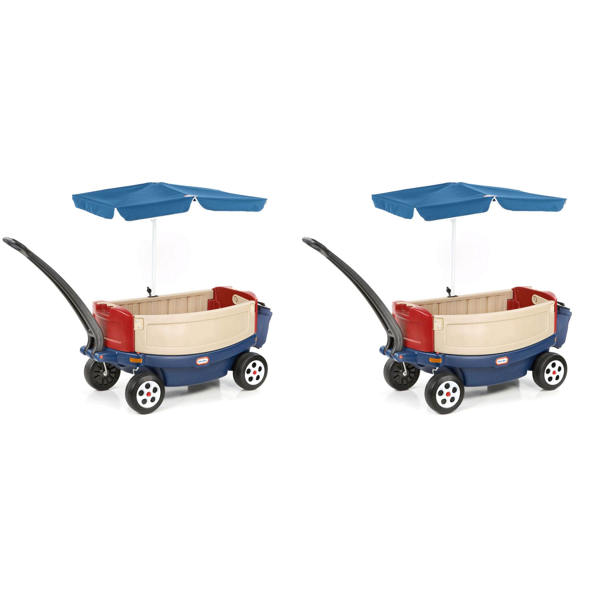 little tikes deluxe ride and relax wagon with umbrella