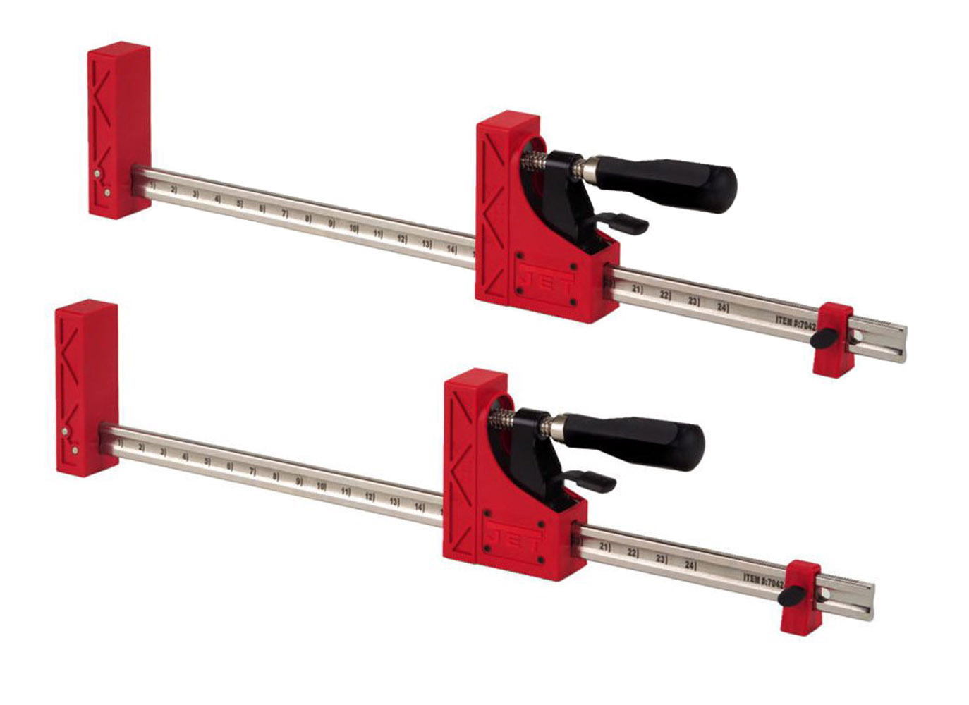 JET 12' 1000 Pound 90 Degree Parallel Clamp with Slide Glide Trigger (2 ...