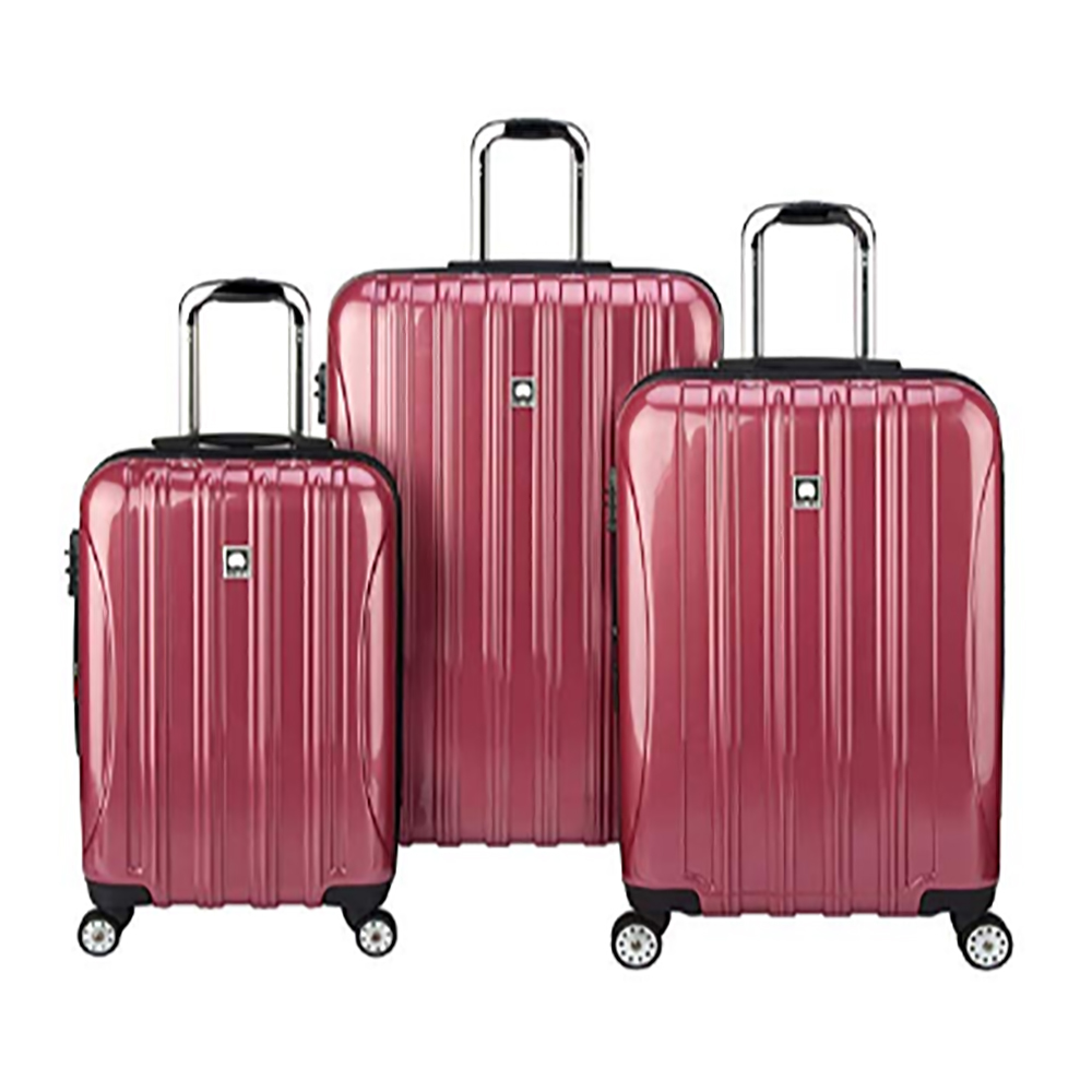 red hard case luggage