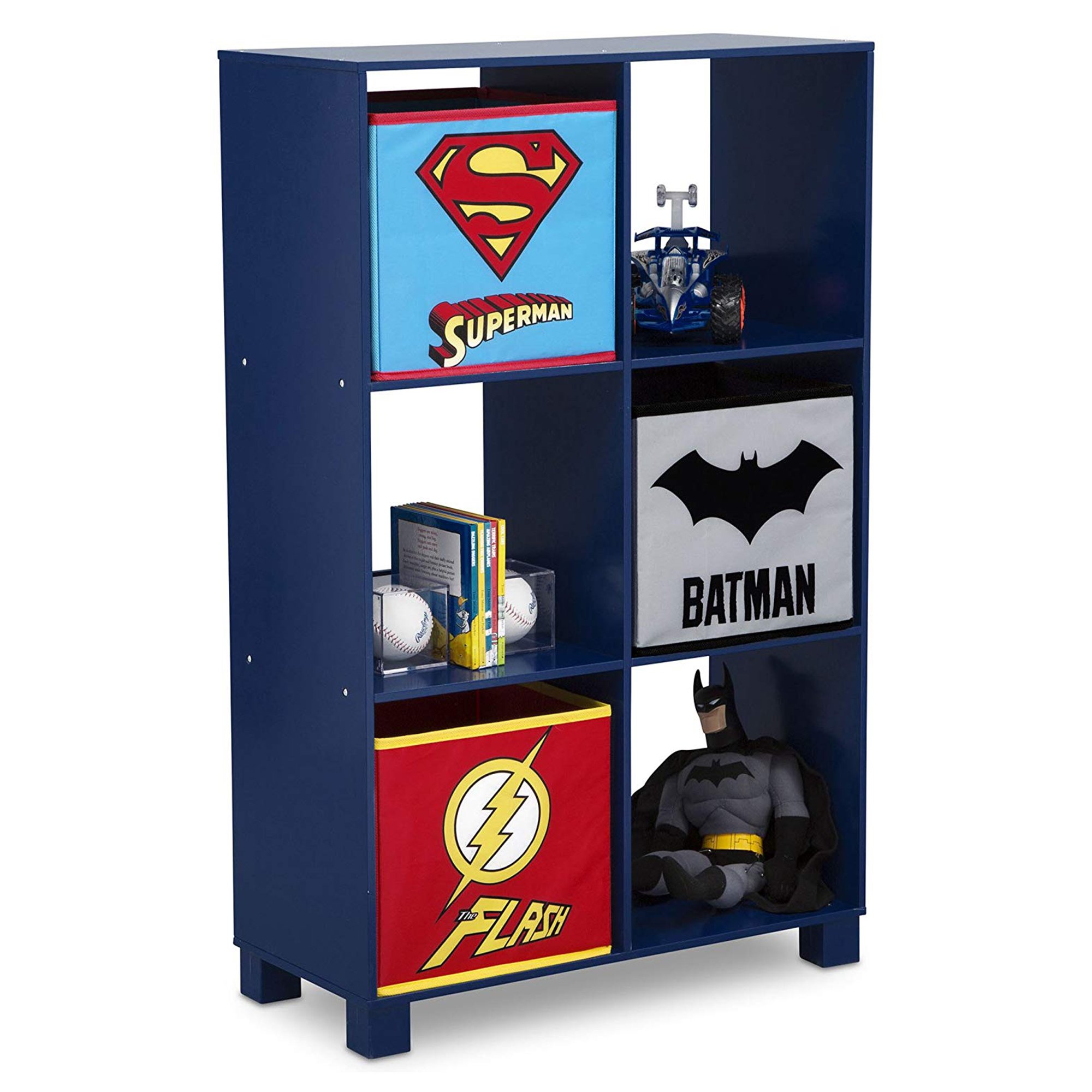 kids storage unit with boxes