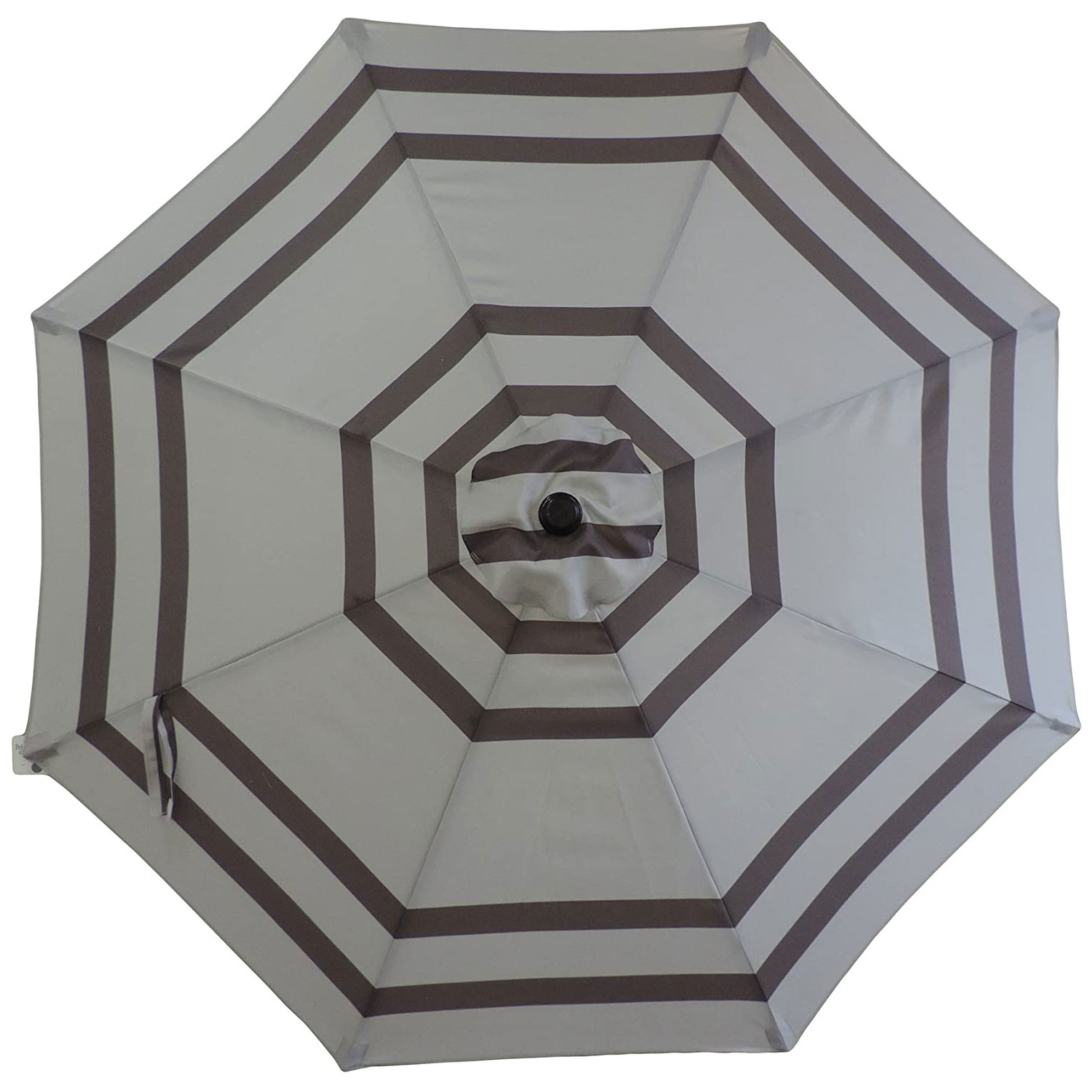 Pebble Lane Living Premium 9 Ft Market Outdoor Patio Umbrella Cool Gray Stripe Jcu 1003a Grey