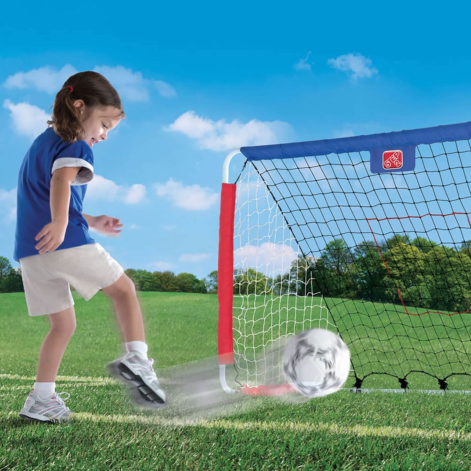 Step2 Kid Child Outdoor Kickback Soccer Hockey Training Goal And Pitchback Net