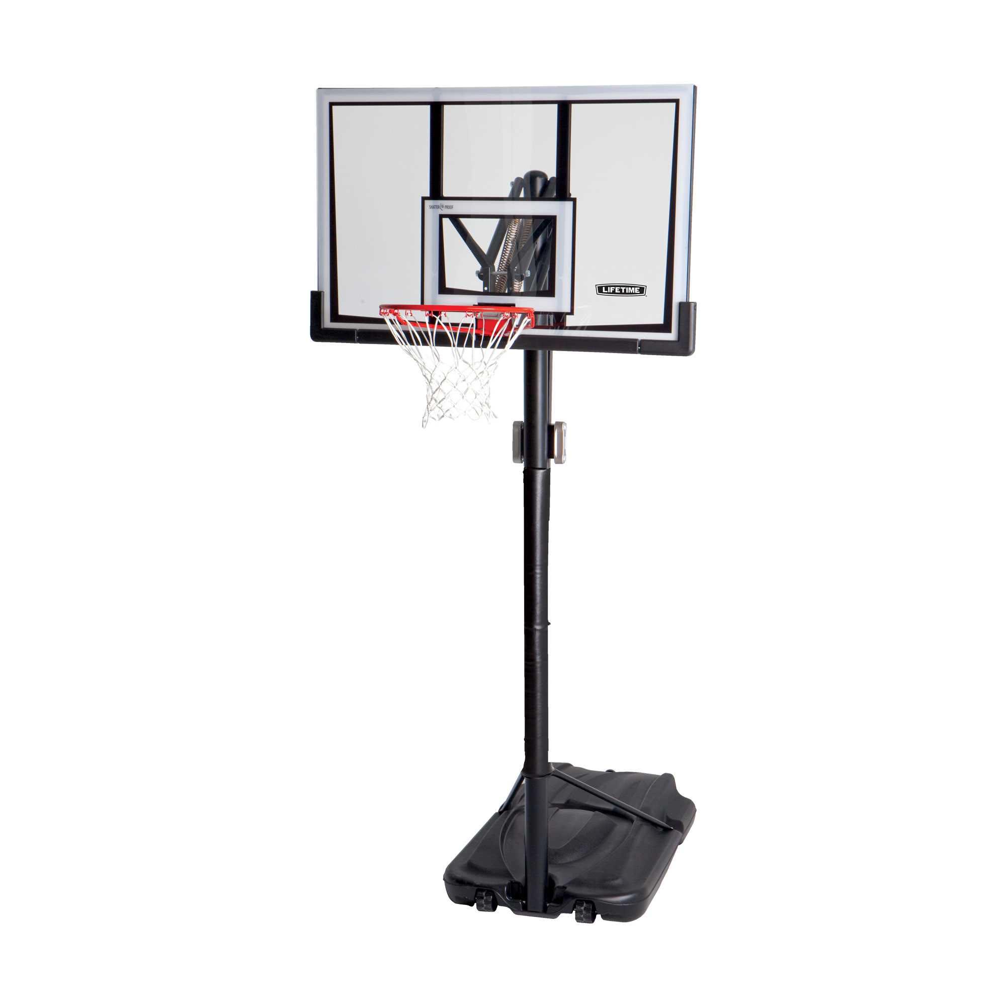 Lifetime 52" Portable Adjustable Basketball Hoop System w/Shatterproof