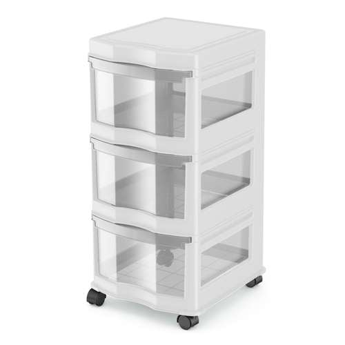 Life Story Classic 3 Shelf Storage Container Plastic Drawers, White ...