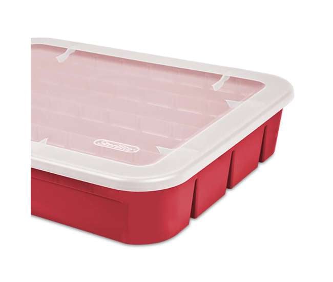 Sterilite Adjustable Ornament Storage Box, Red : 19796606 