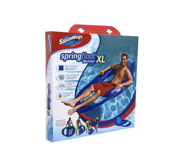 swimways spring float recliner xl pool lounger