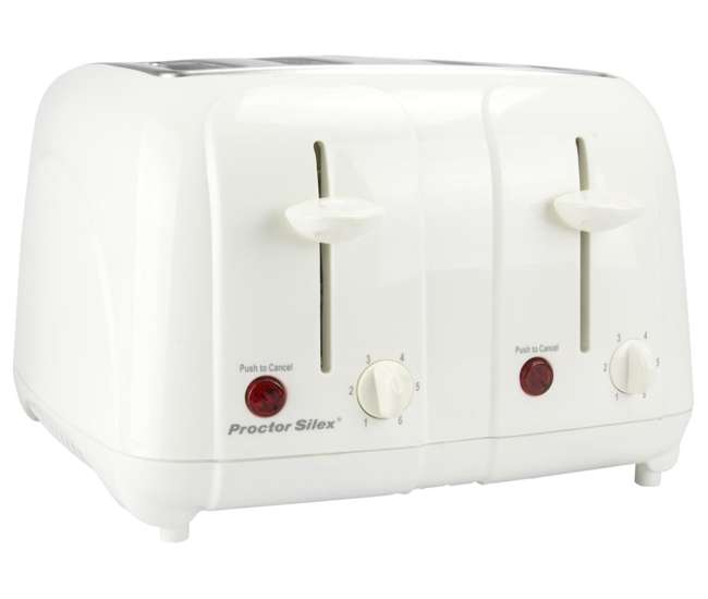 Proctor Silex 24203Y 4Slice CoolTouch Toaster White