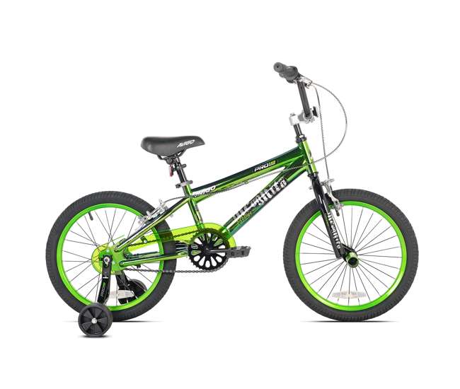 18 inch boys bike green