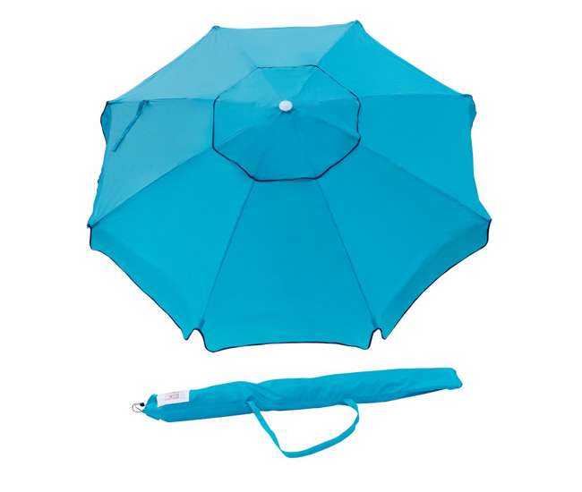 Abba Patio 7 Foot Beach Umbrella With Sand Anchor Turquoise Open Box Ap732288ptl U A