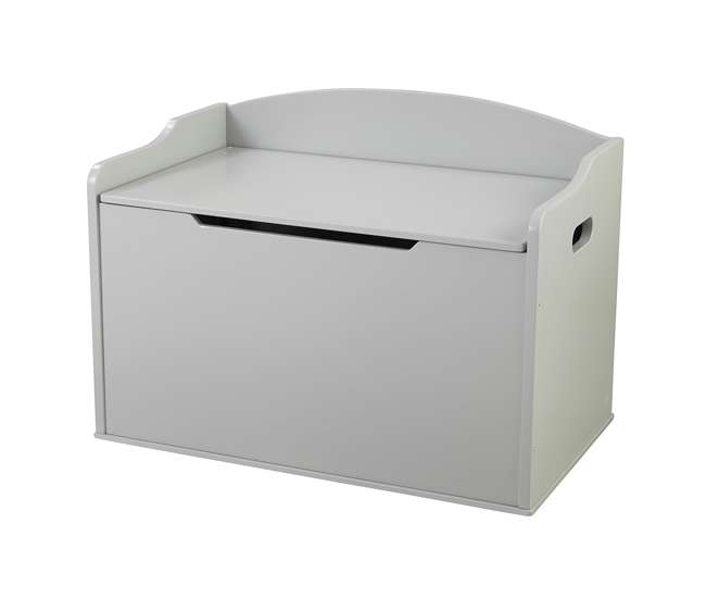 gray wooden toy box