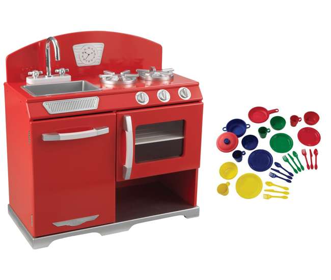 kidkraft red vintage kitchen