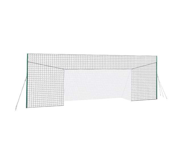 Open Goaaal Soccer Practice Net Rebounder Backstop With Goal Large For Parts