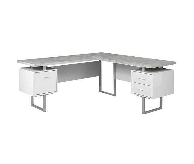 Monarch Specialties 70 Inch Office Furniture Computer Desk White