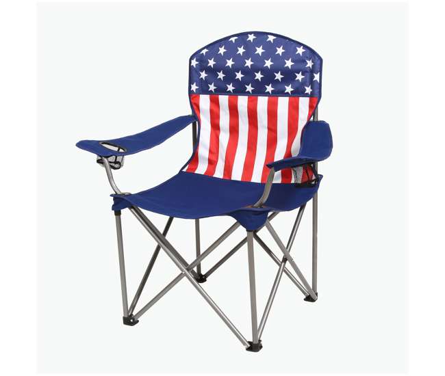 Kamp Rite Camping Beach Patio Sports Folding Quad Lawn Chair Usa Flag Open Box Kampafc141 U A