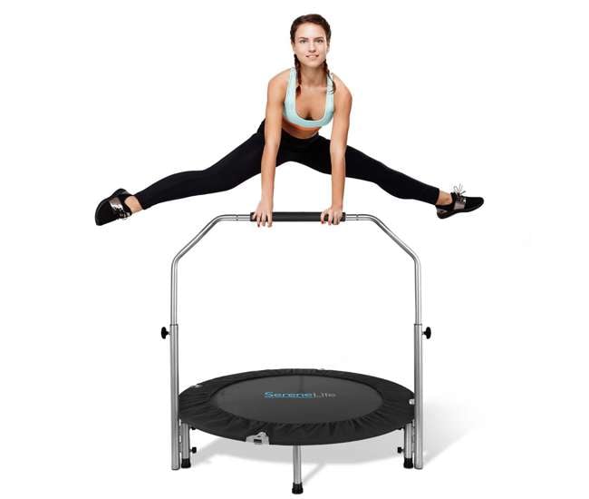 Serenelife 40 Inch Pro Aerobics Jumping Sports Trampoline Adult Size Open Box