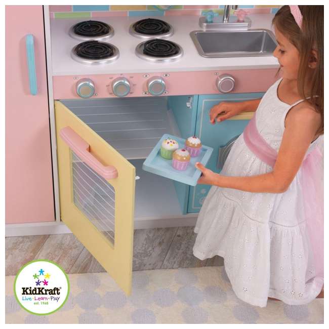 kidkraft large play kitchen pastel