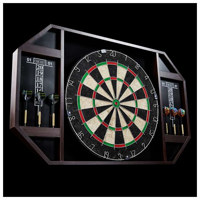 Lancaster 18 Inch Bristle Dartboard Cabinet With Dart Set