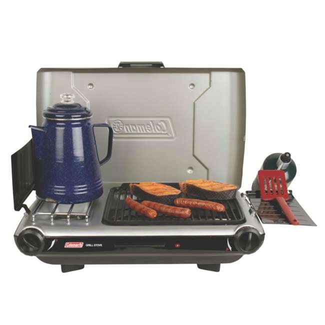 Coleman Perfectflow Grill Stove w/ 2Burners & Instastart Propane