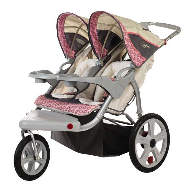 instep double jogging stroller front and back