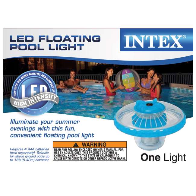 intex floating pool light