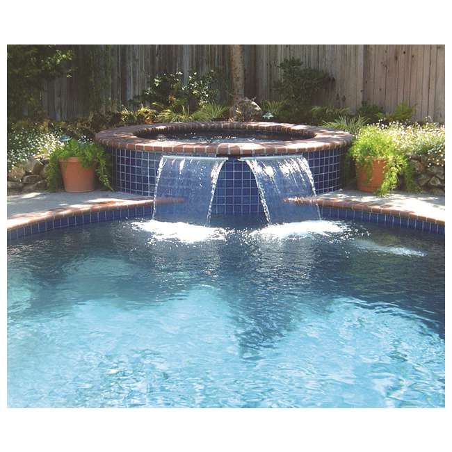 Jandy 1218003 18-Inch Sheer Descent Pool Waterfall with 6-Inch Extended ...