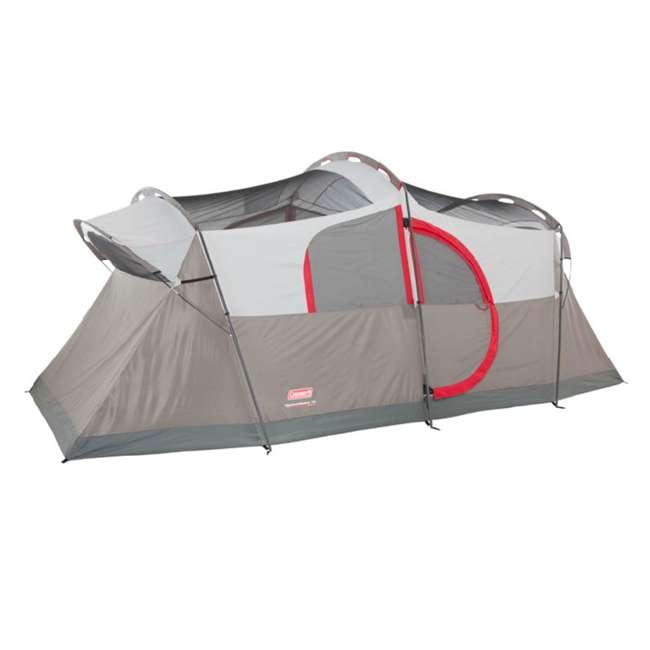 Coleman WeatherMaster 10 Person Family Camping Tent w/ BuiltIn Light