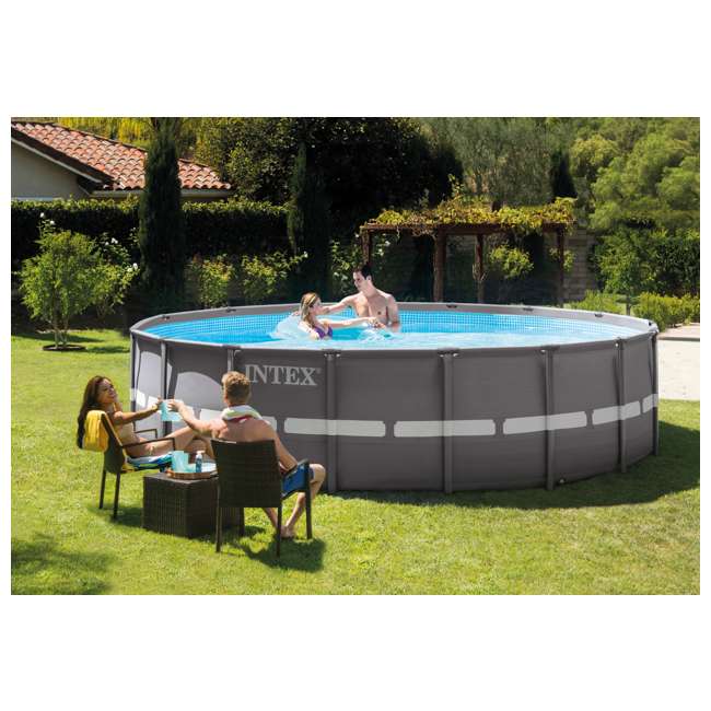 Intex 16' x 48-Inch Ultra Frame Swimming Pool Set with 1500 Gph Krystal ...