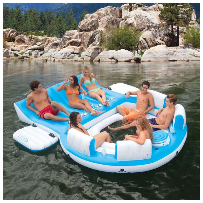 intex key largo inflatable island raft