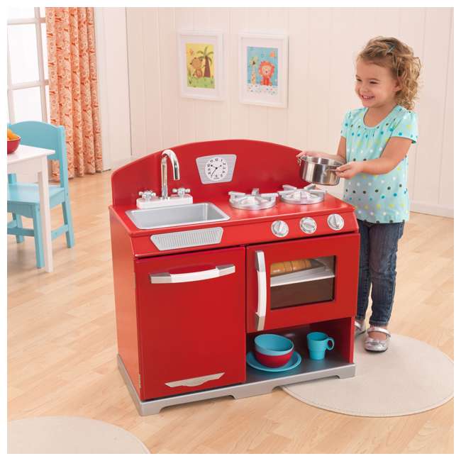 KidKraft Red Retro Kitchen 53205A   5d8f022006ce49ee9012e222087194f4