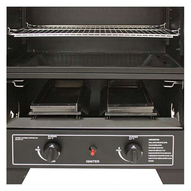 Smoke Hollow 12,000 BTU 44 Inch Dual Burner Stainless Steel Gas Smoker ...