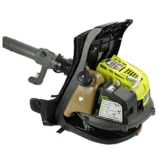 Ryobi RY08420 42cc Gas Powered 2-Cycle Backpack Leaf Blower 185 mph ...