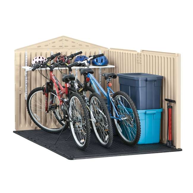 rubbermaid 96 cubic feet slide lid storage shed : 1800005