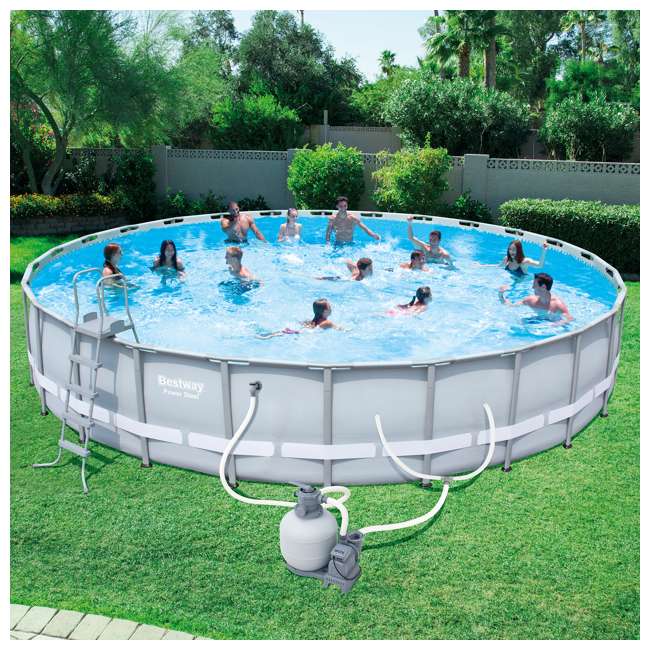 Bestway Steel Pro 26-Foot x 52-Inch Frame Pool Set : 56396E-BW