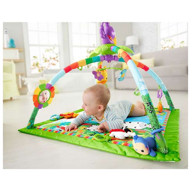 Fisher-Price Rainforest Music and Lights Deluxe Gym Baby Activity Play ...
