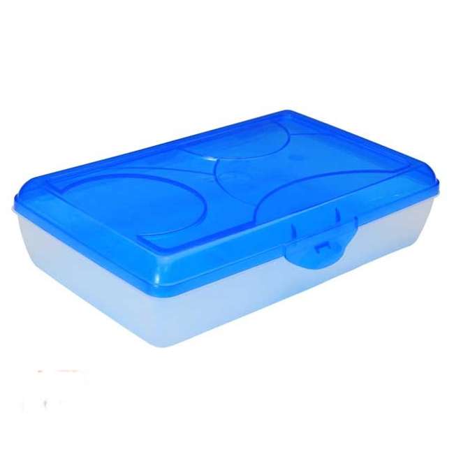 Sterilite Pencil Storage Box, Clear With Blue Lid : 17294806