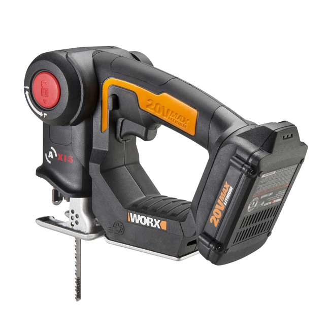 Worx 20V Axis MaxLithium Battery 2-In-1 Cordless Reciprocating And Jig ...