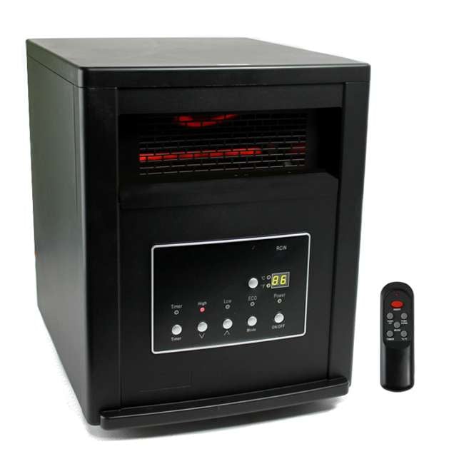 LifeSmart 1500W Infrared Quartz Heater (Black) | LS-4P1500-HOM