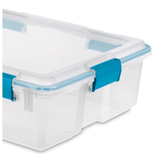 Sterilite 37 Quart Thin Gasket Box Storage Container, 4-Pack : 4 x 19314304