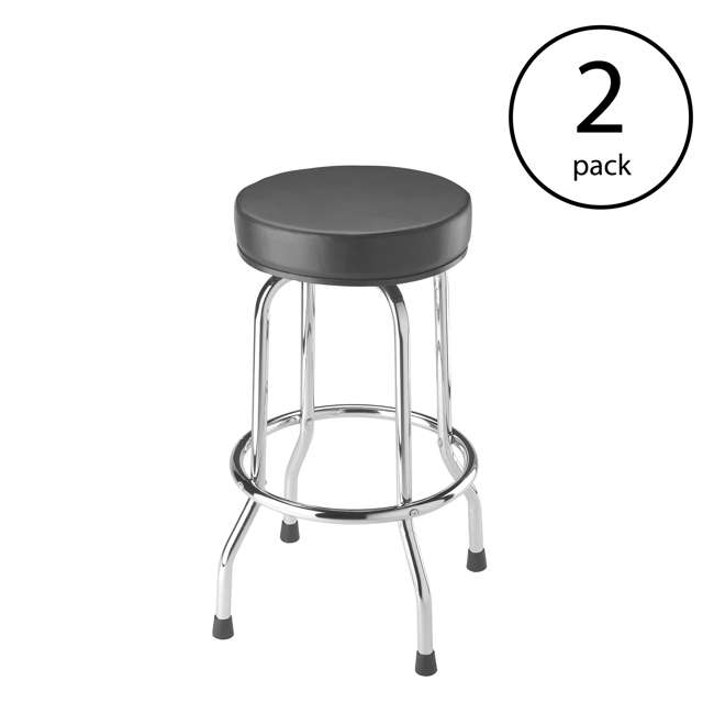 Torin Big Red Swivel Garage Shop Bar Stool Black 2 Pack Tor