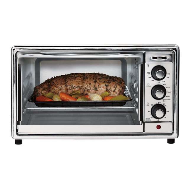 Oster 6 Slice Brushed Stainless Steel Convection Toaster Oven