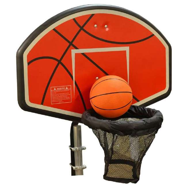 jumpking trampoline basketball hoop with attachment and inflatable basketball