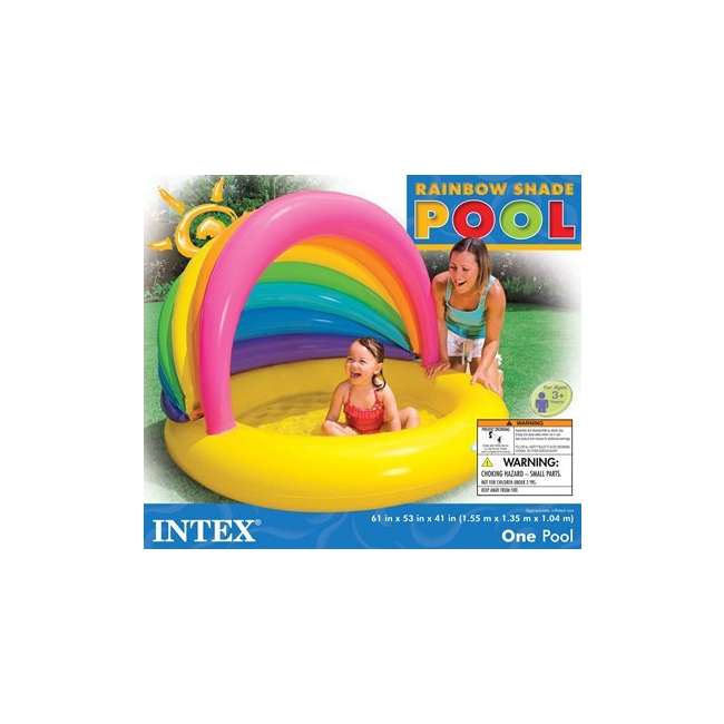 Intex Rainbow Inflatable Kids Swimming Pool With Canopy : 57420EP