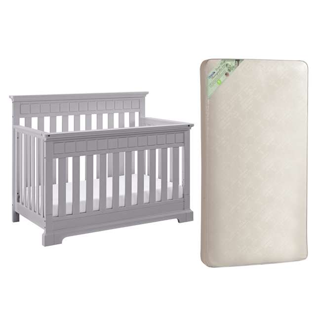 Thomasville Kids Willow Crib Pebble Gray Kolcraft Pure Sleep