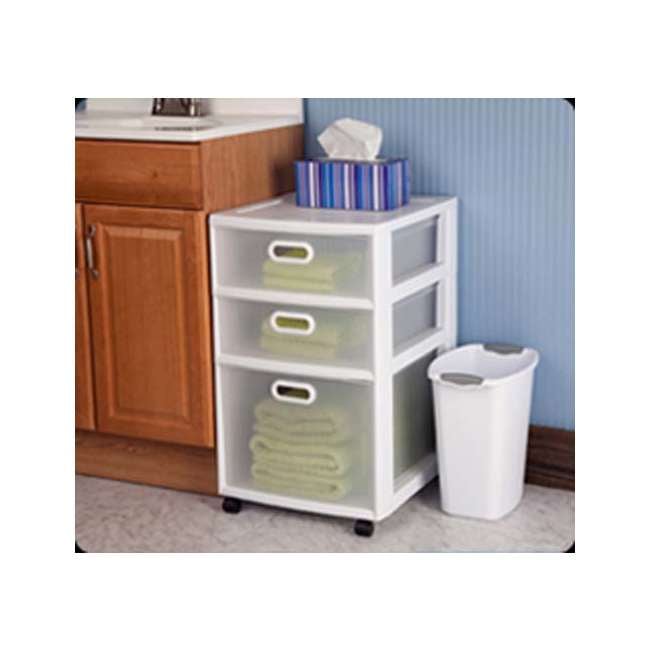 Sterilite Ultra 3 Drawer Cart 2 Pack White 36128002 9432