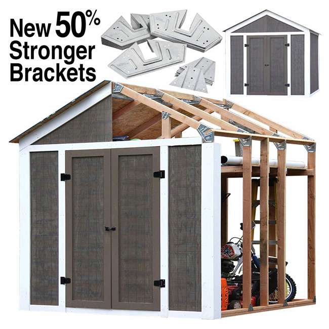 ez shed 3 size easy assembly framer 7 x 8-foot shed